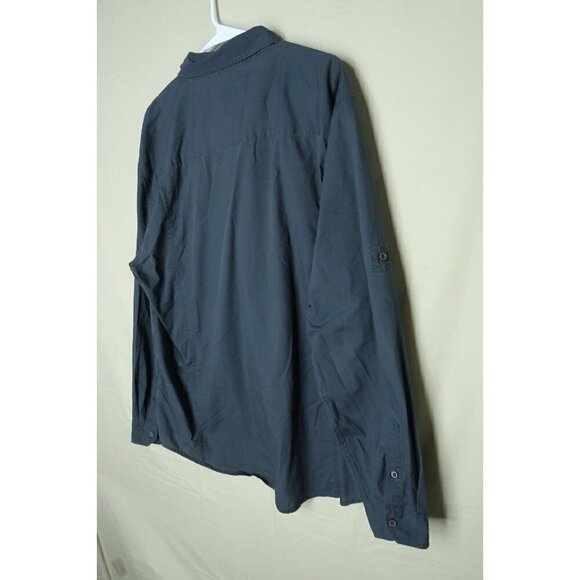 Vintage Y2K Structure Men's Shirt XXL Black Long Sleeve Casual Button Down EUC - Picture 7 of 9